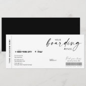 Moderne boarding pass verrassingsvliegticket kaart (Voorkant / Achterkant)
