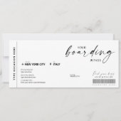 Moderne boarding pass verrassingsvliegticket kaart (Voorkant)