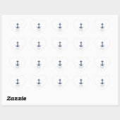 Moderne Boat Anker Strand Wedding Custom Hart Sticker (Vel)