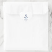 Moderne Boat Anker Strand Wedding Custom Hart Sticker (Tas)