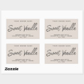 Moderne body butter eenvoudige elegante cosmetica rechthoekige sticker (Vel)