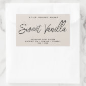 Moderne body butter eenvoudige elegante cosmetica rechthoekige sticker (Tas)