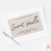 Moderne body butter eenvoudige elegante cosmetica rechthoekige sticker (Envelop)