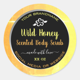 Moderne body Serub Packaging Labels Oranje zwart