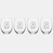 Moderne Boek Club Grappige Aangepaste Naam Wijnglas Zonder Voet (Achterkant)