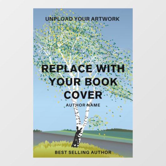 Moderne boek Hoesje Promotie Auteur Boek Lancering Raamsticker (Vel)