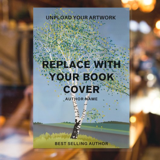 Moderne boek Hoesje Promotie Auteur Boek Lancering Raamsticker