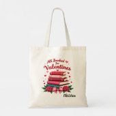 Moderne Boek Voor Valentijnsdag Aangepaste Naam Tote Bag (Achterkant)