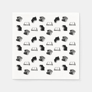 Moderne Boekachtige Bibliofiel Boek Patroon Servet