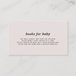 Moderne Boeken voor Baby Insteekkaart Informatiekaartje