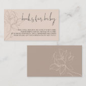 Moderne boeken voor eenvoudig baby informatiekaartje (Voorkant / Achterkant)