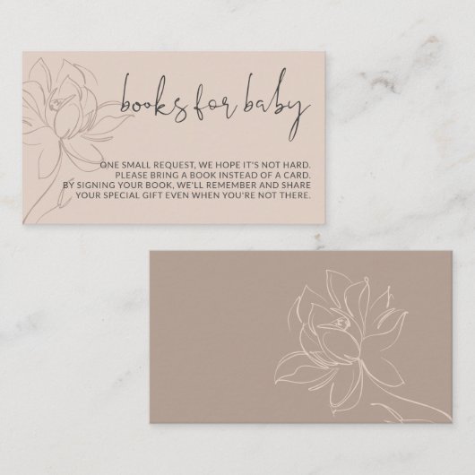 Moderne boeken voor eenvoudig baby informatiekaartje (Voorkant / Achterkant)