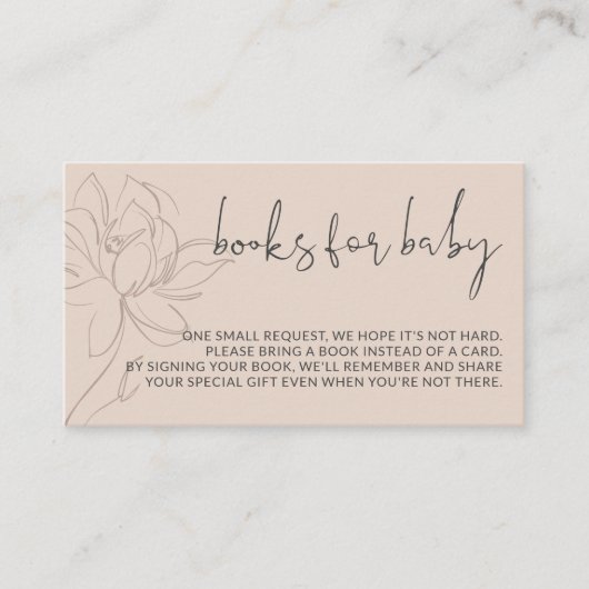 Moderne boeken voor eenvoudig baby informatiekaartje (Voorkant)