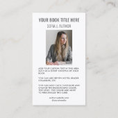 Moderne Boekenauteur Hoesje & Fotopromotie Visitekaartje (Achterkant)