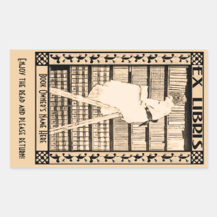 Moderne  boekplaat v1 Aangepast Rechthoekige Sticker