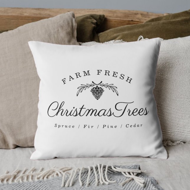 Moderne boerderij boerderij verse kerstbomen kussen (Creator heeft geüpload)