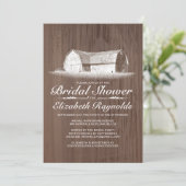 Moderne Boerderij Bridal Shower Invitations Kaart (Staand voorkant)