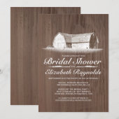 Moderne Boerderij Bridal Shower Invitations Kaart (Voorkant / Achterkant)