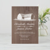 Moderne Boerderij bruiloft Kaart (Staand voorkant)