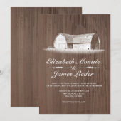 Moderne Boerderij bruiloft Kaart (Voorkant / Achterkant)