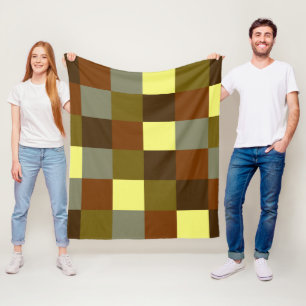 Moderne boerderij Buffalo geruite ruitpatroon Fleece Deken