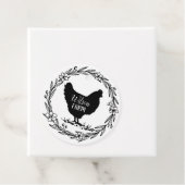 Moderne boerderij decoratieve krans eierkarton lab bedankjes labels (In situ)