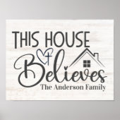 Moderne boerderij: "Dit Huis gelooft" Poster (Voorkant)