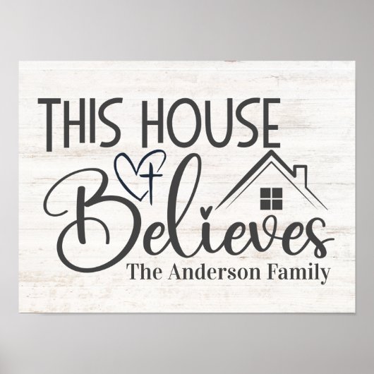 Moderne boerderij: "Dit Huis gelooft" Poster (Voorkant)