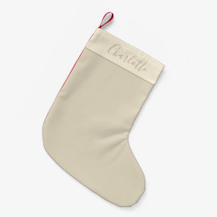Moderne boerderij gepersonaliseerde script naam be kleine kerstsok