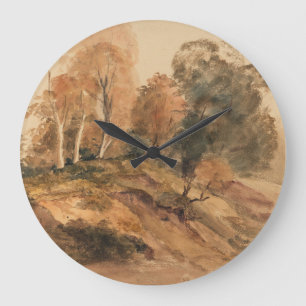 Moderne Boerderij Herfst Herfstlandschap Schildere Grote Klok