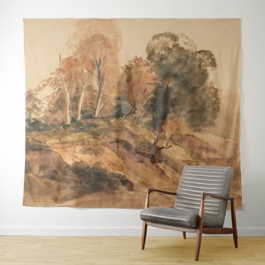 Moderne Boerderij Herfst Herfstlandschap Schildere Wandkleed (In Situ (horizontaal))