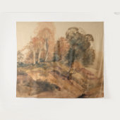 Moderne Boerderij Herfst Herfstlandschap Schildere Wandkleed (Voorkant (horizontaal))