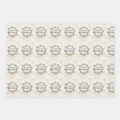 Moderne boerderij Kerst Rustieke Burlap en Hout Inpakpapier Vel (Voorkant)