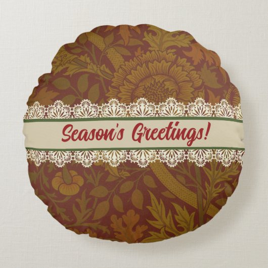 Moderne Boerderij Land William Morris Vakantie Rond Kussen (Voorkant)