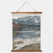 Moderne boerderij landschapskunst hangend wandkleed (Voorkant 3)