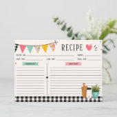 Moderne boerderij leuk recept kaarten | (Staand voorkant)