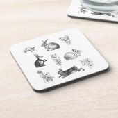 Moderne  boerderij Paaskonijnen Bier Onderzetter (Linkerzijde)