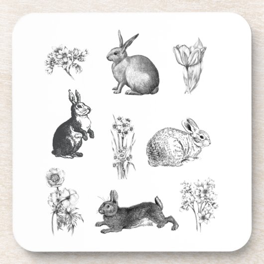 Moderne  boerderij Paaskonijnen Bier Onderzetter (Voorkant)