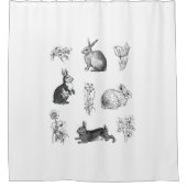 Moderne boerderij Paaskonijnen Douchegordijn (Voorkant)