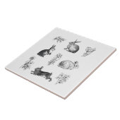 Moderne  boerderij Paaskonijnen Tegeltje (Zijkant)