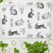 Moderne  boerderij Paaskonijnen Theedoek (Gevouwen)