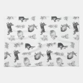 Moderne  boerderij Paaskonijnen Theedoek (Horizontaal)