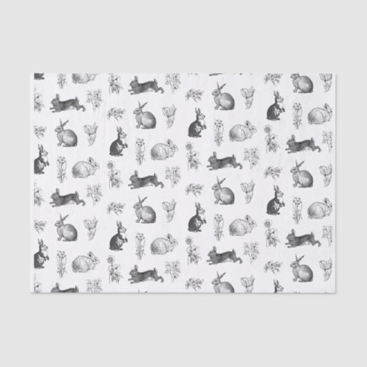 Moderne boerderij Paaskonijnen Tissuepapier (Voorkant)