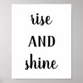 Moderne boerderij Rise en Shine Print (Voorkant)