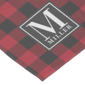 Moderne boerderij rode Buffalo geruite monogram Korte Tafelloper (Hoek)