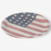 Moderne boerderij rustieke Amerikaanse vlag Papieren Bordje (Gekanteld)