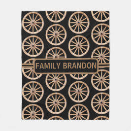 Moderne boerderij rustieke oude Mode houten wiel Fleece Deken