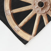 Moderne boerderij rustieke oude Mode houten wiel Fleece Deken (Hoek)