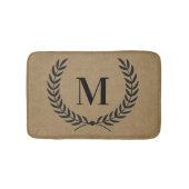 Moderne Boerderij Stijl Laurel met Monogram Badmat (Voorkant)