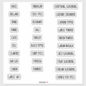 Moderne Boerderij Stijl Spice Jar Labels - HARTIG (Vel)